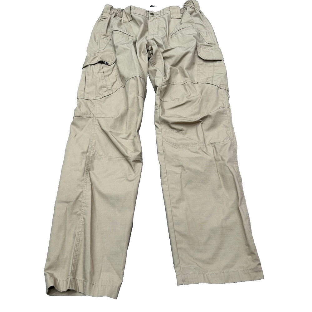 CQR Mens Khaki Ripstop Lightweight Outdoor Tactical Cargo Pants Size 34W/34L